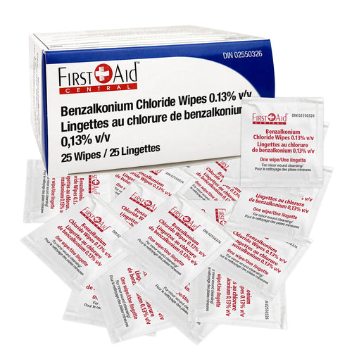 Lingettes antiseptiques au chlorure de benzalkonium