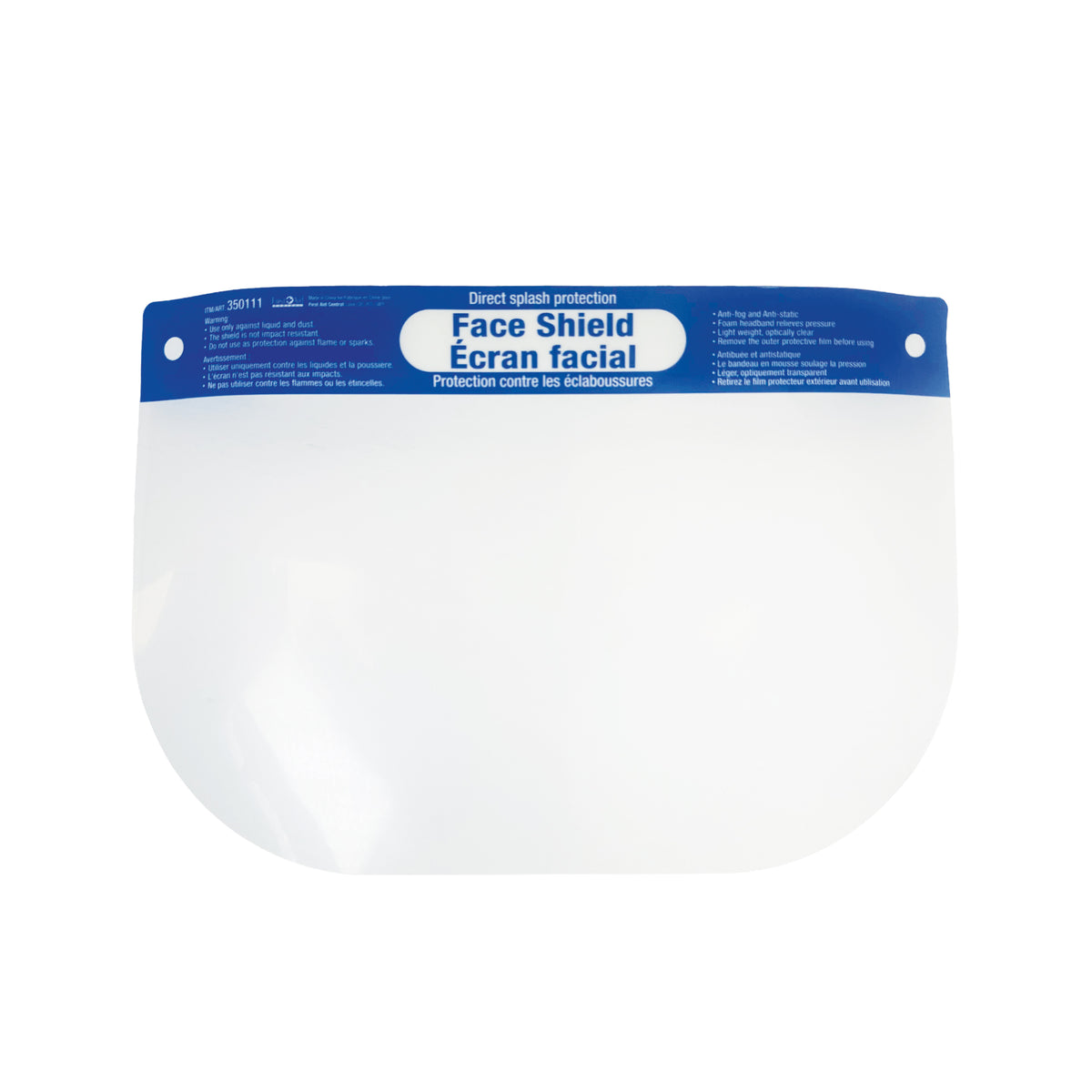 Écran facial protecteur transparent - paquet de 10