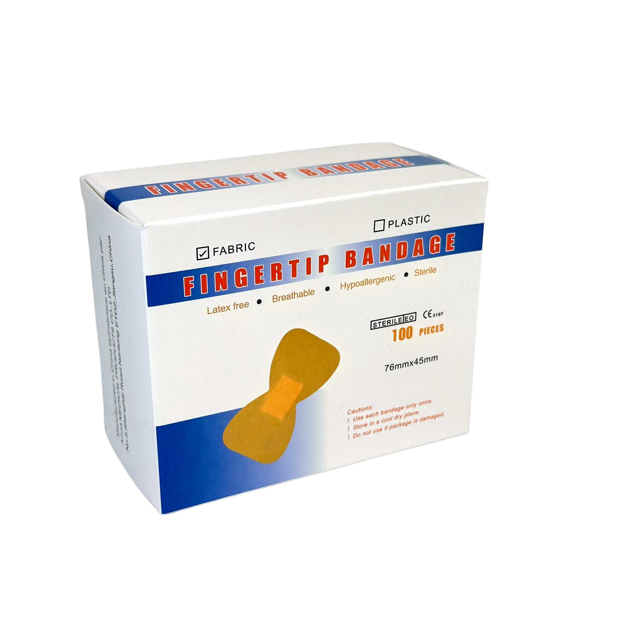 Pansements en tissu pour le bout des doigts, LG, 4,4 x 7,6 cm - Boîte de 100