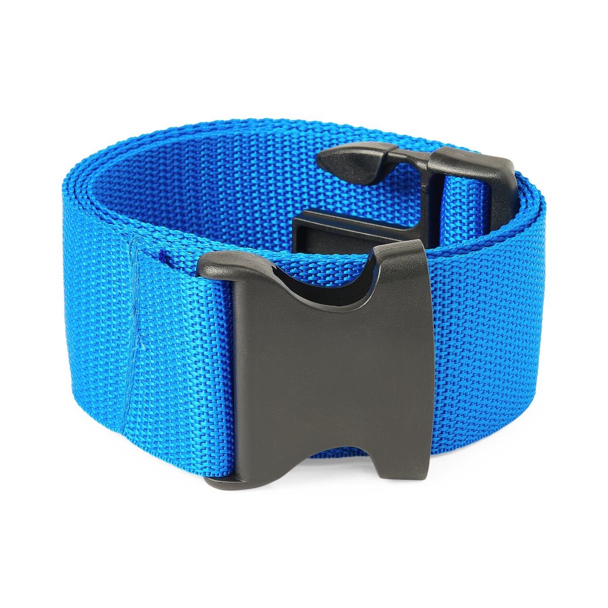 Ceinture de marche avec boucle en plastique, 60 po, bleu