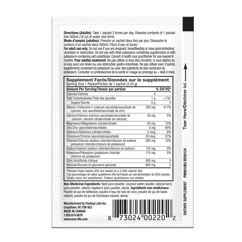 Boisson électrolytique ENER-IV aux baies mélangées