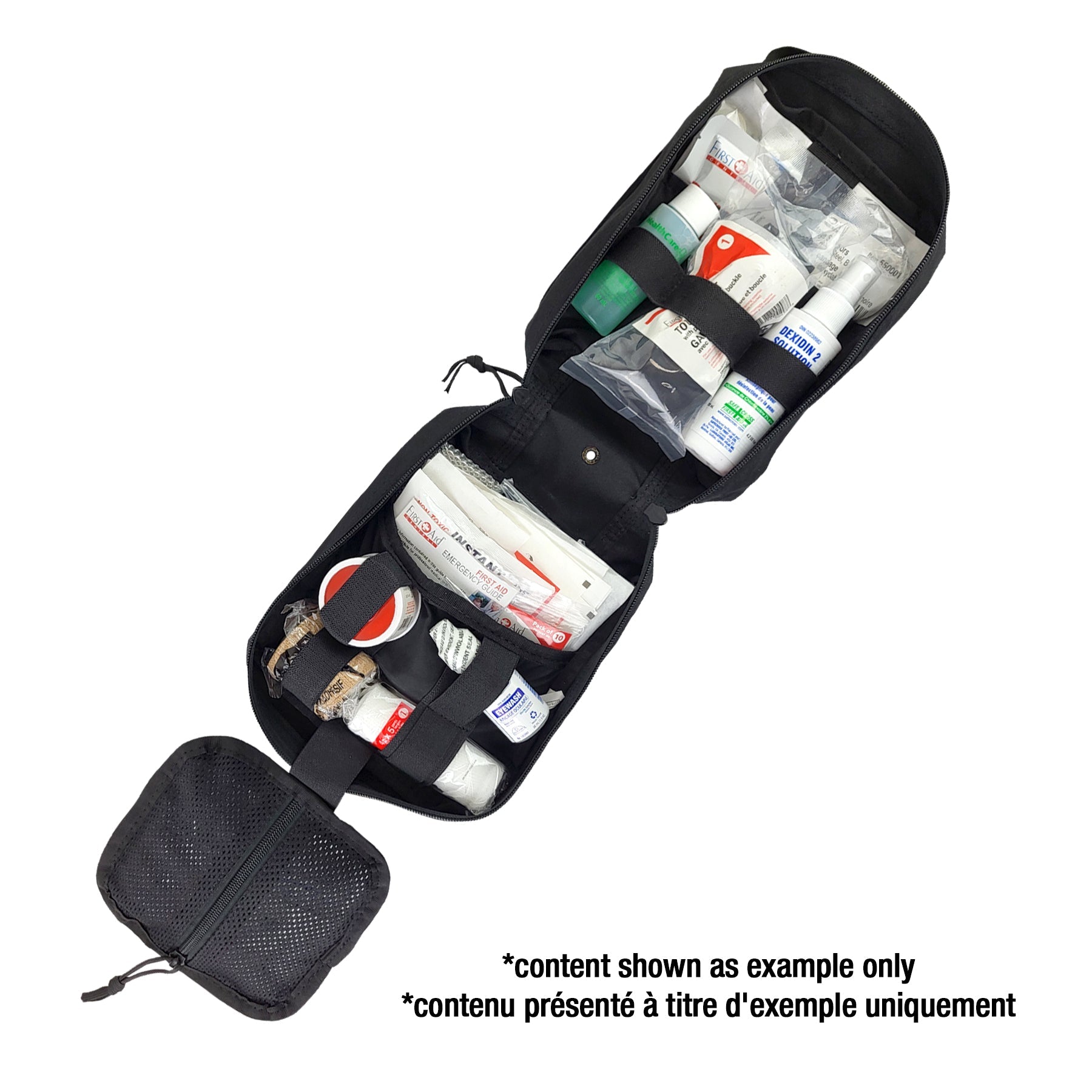 Trousse de premiers soins Elite Trauma IFAK, en nylon noir - Taille Large
