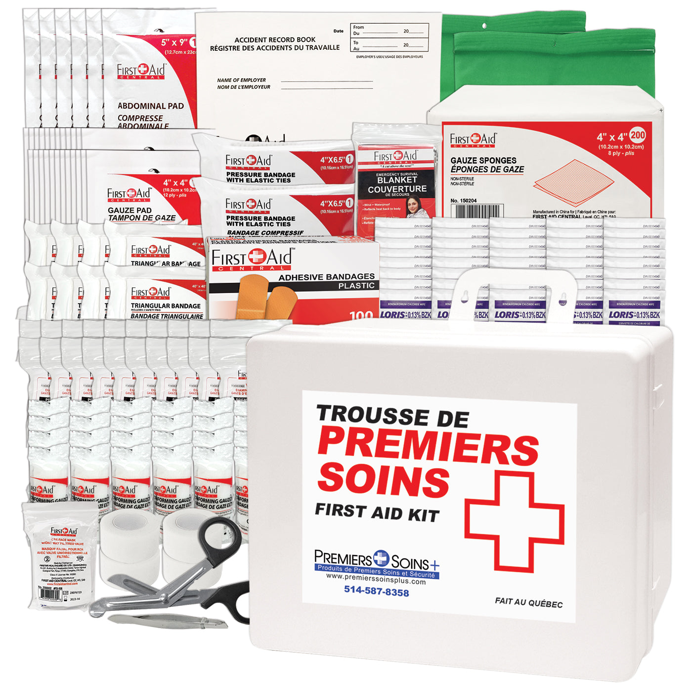 Trousse de premiers soins fédérale de type C et remplissage