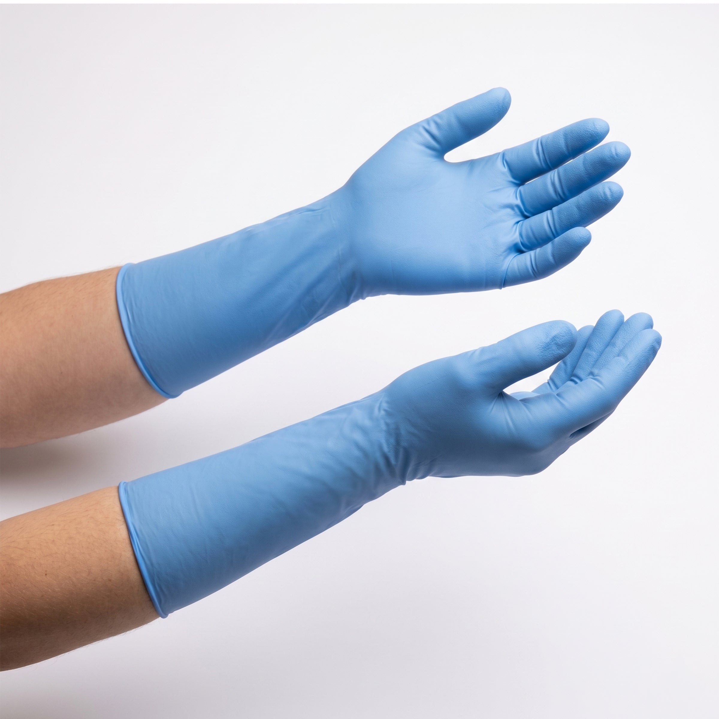 Gants d'examen en nitrile à manchette longue Duracore - 8 mil - Sans poudre