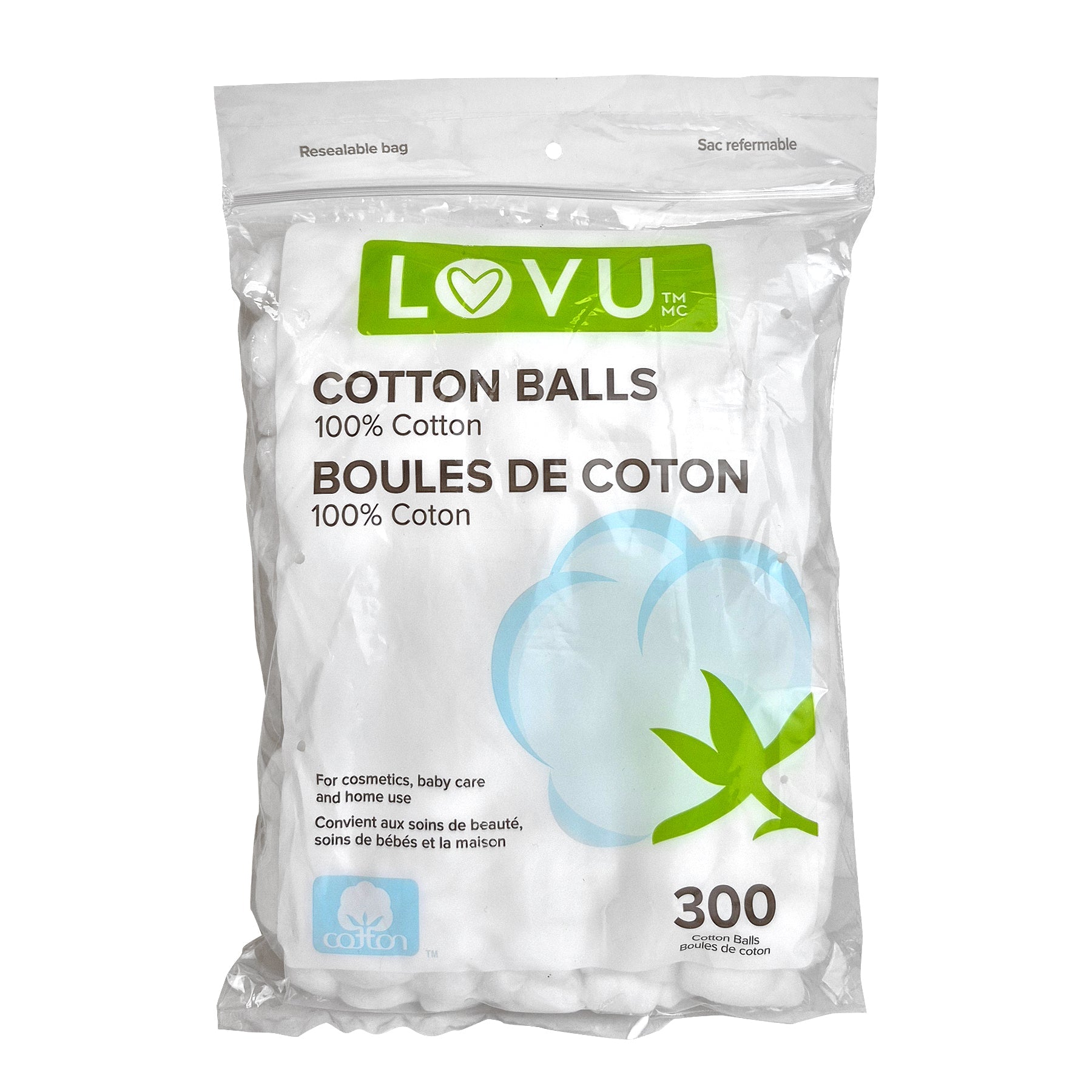 Boules de coton absorbantes (300/sac)