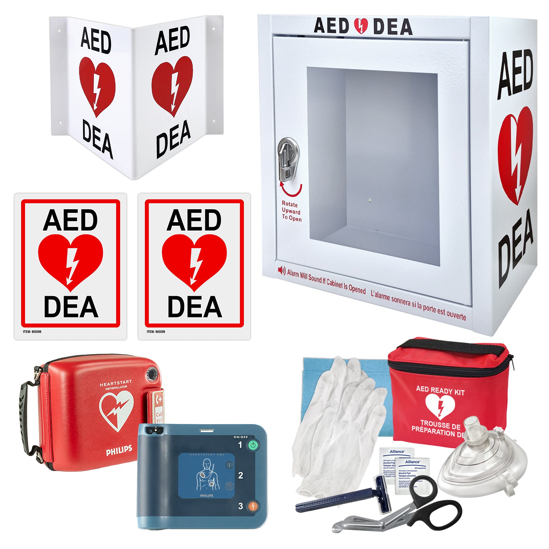 Ensemble défibrillateur Philips HeartStart FRx