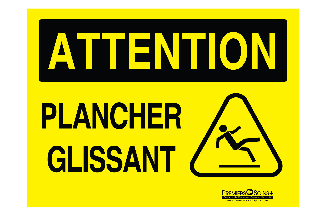 Attention - Plancher glissant - Enseigne