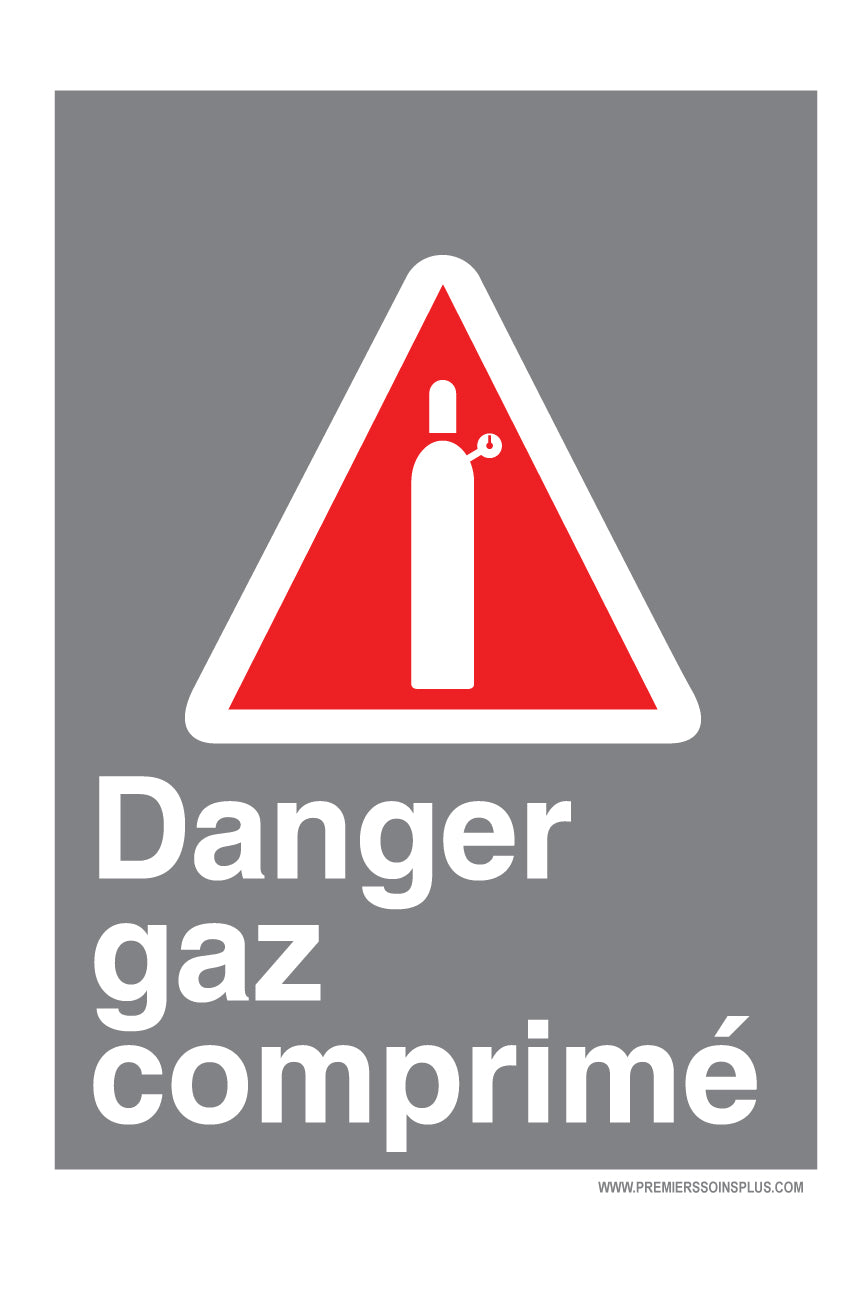 Danger gaz comprimé - Enseigne