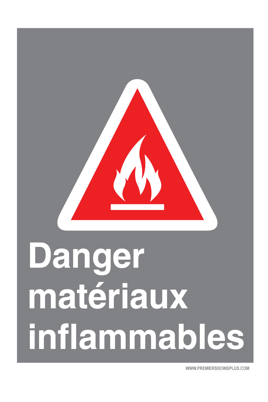 Danger matériaux inflammables - Enseigne