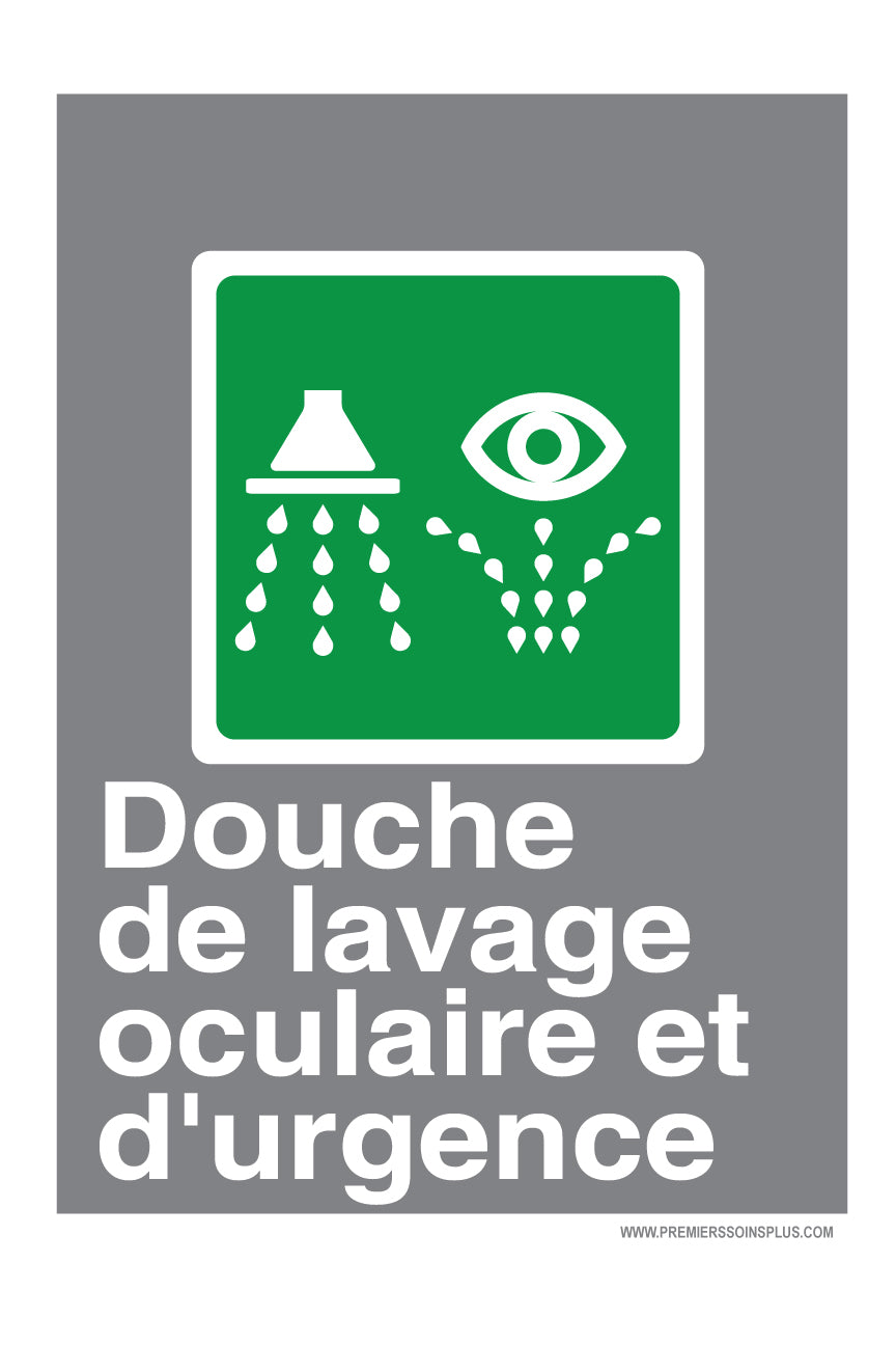Douche de lavage oculaire d'urgence - Enseigne