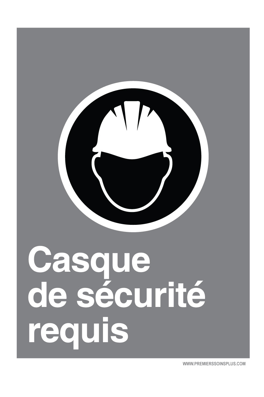 Casque de sécurité requis - Enseigne