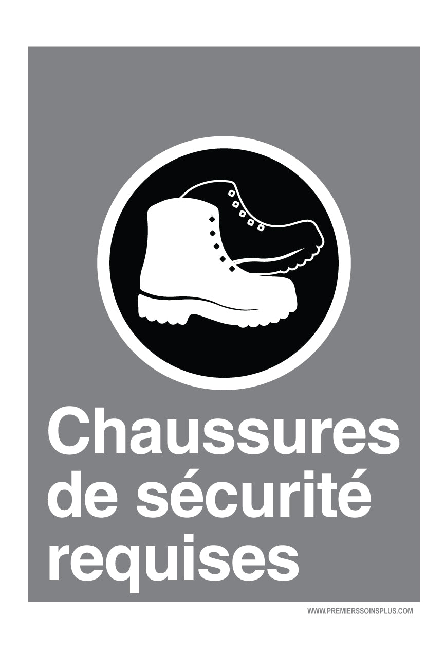 Chaussures de sécurité requises - Enseigne