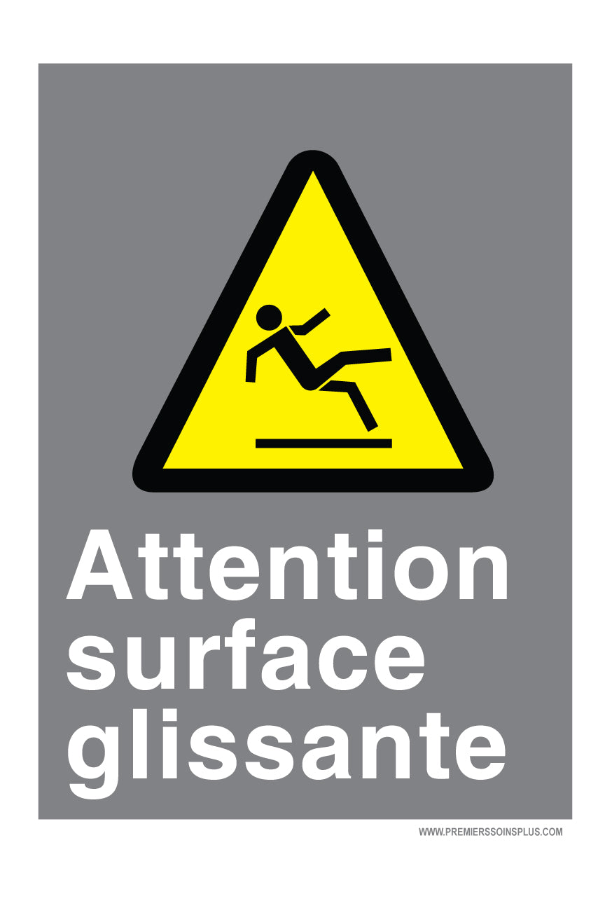 Attention surface glissante - Enseigne
