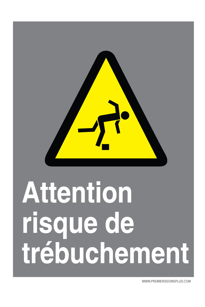 Attention risque de trébuchement - Enseigne