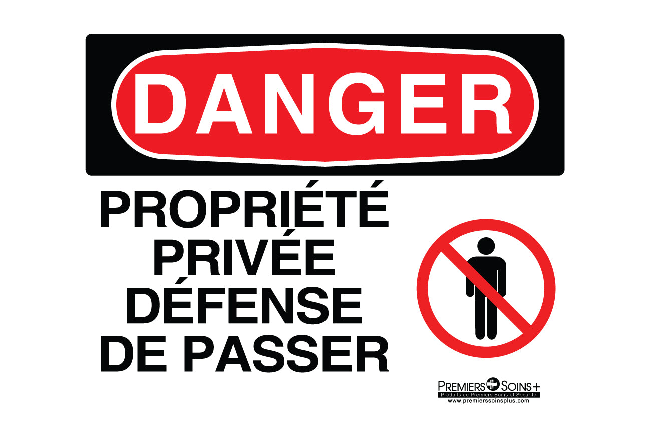 Danger - Propriété privée défense de passer - Enseigne