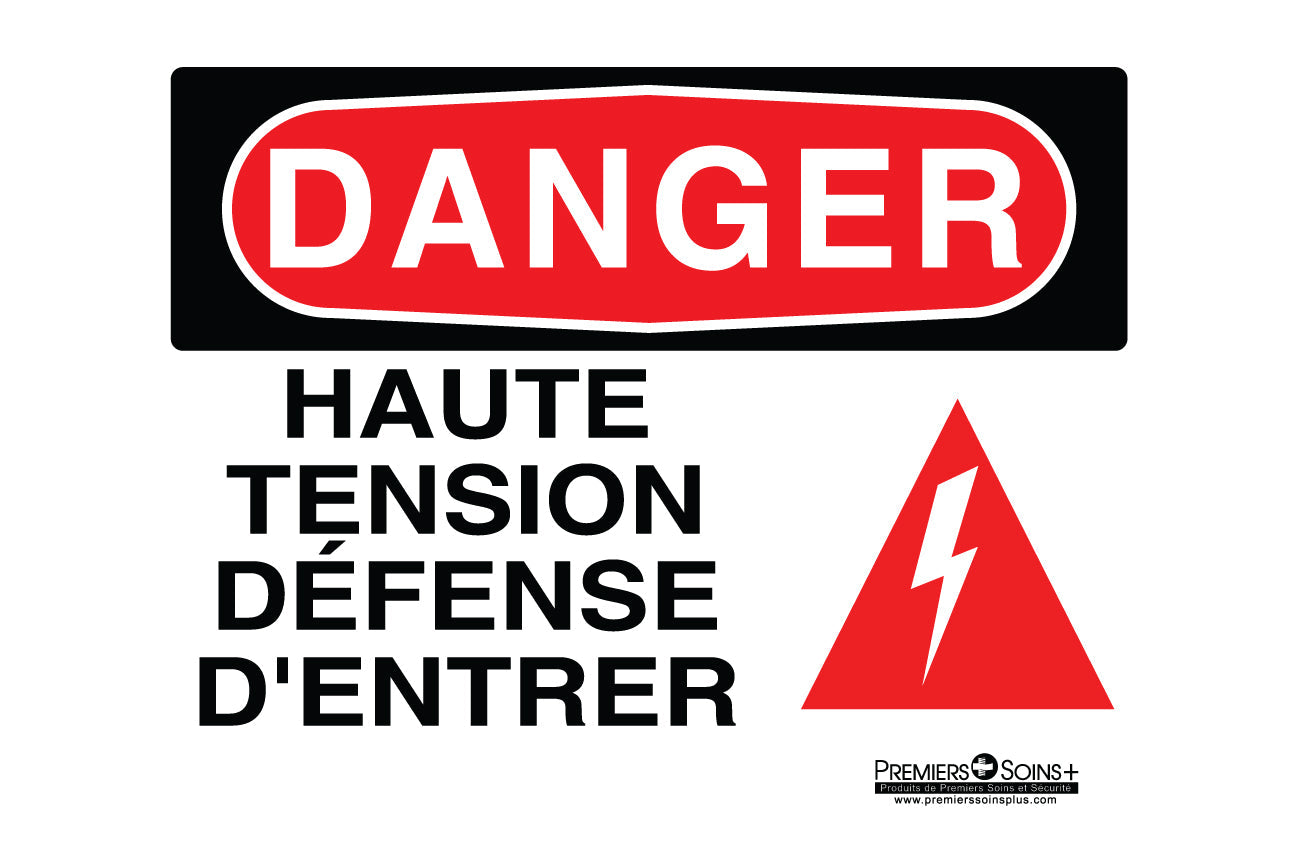 Danger - Équipement électrique personnel autorisé uniquement - Enseigne