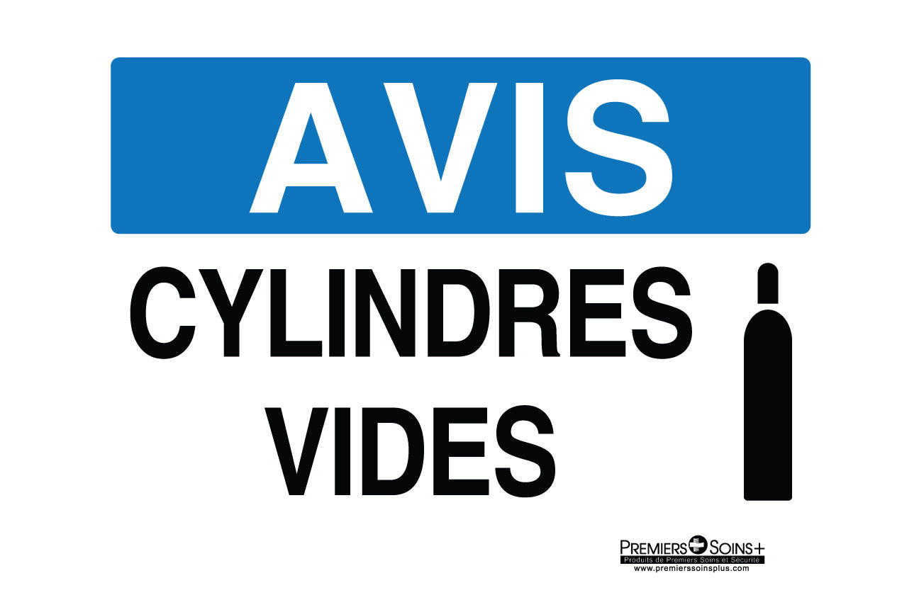 Avis - Cylindres vides- Enseigne