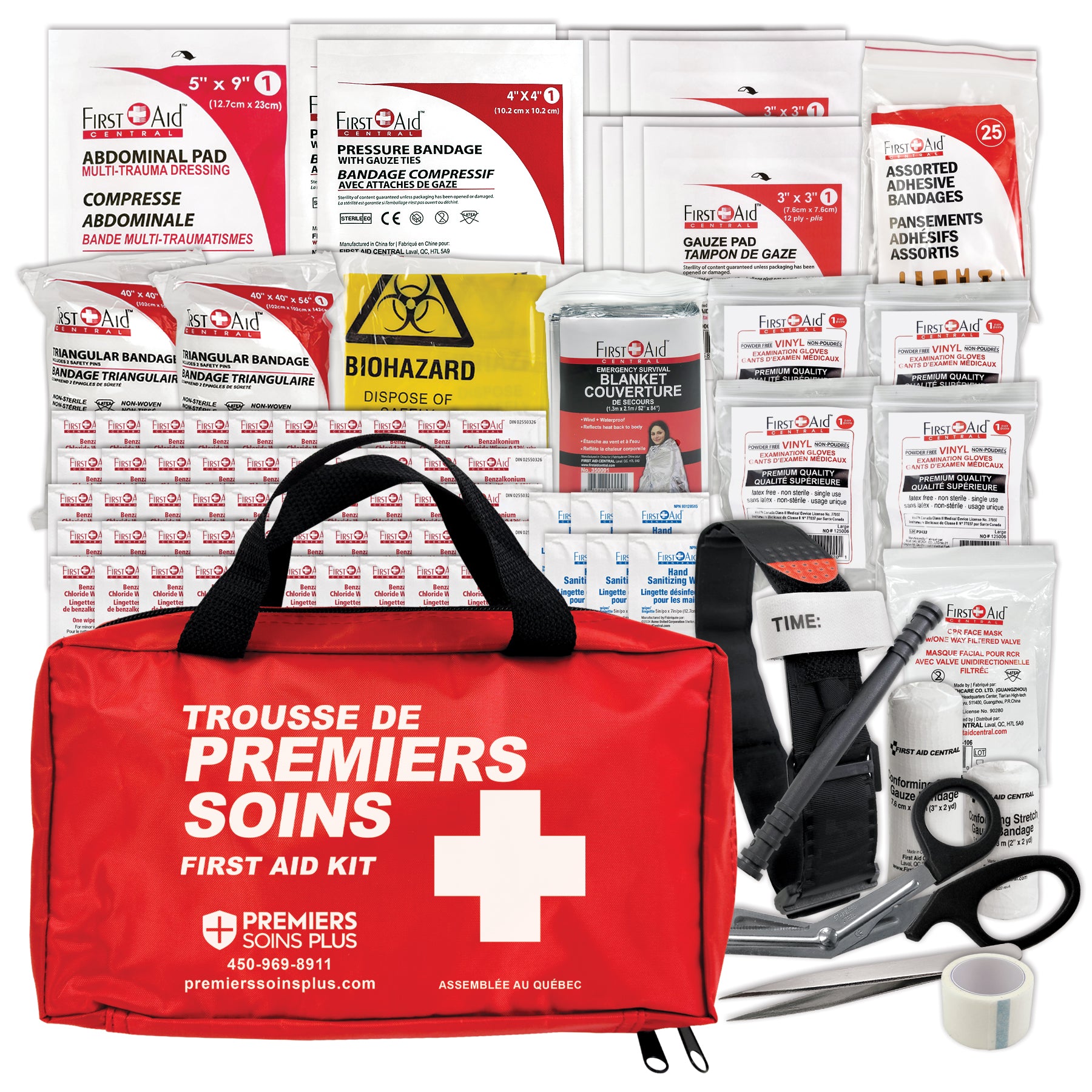 Trousse De Secours Pour Animaux – 12 Pièces, Trousse Vide, Compacte 25x20x8 Cm, Avec Mousqueton – Pour Chiens, Chats, Lapins, Voyages Et Extérieur
