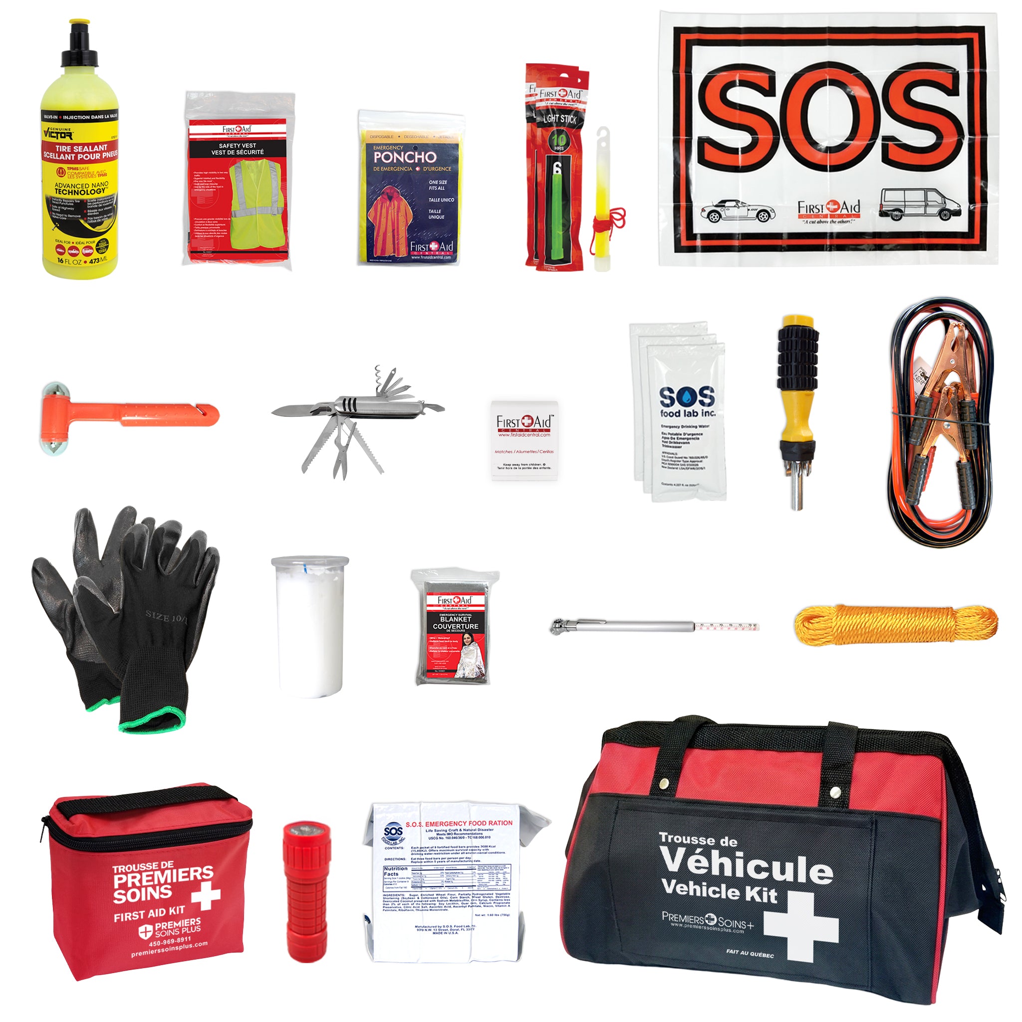 Trousse d'urgence pour véhicules en bord de route