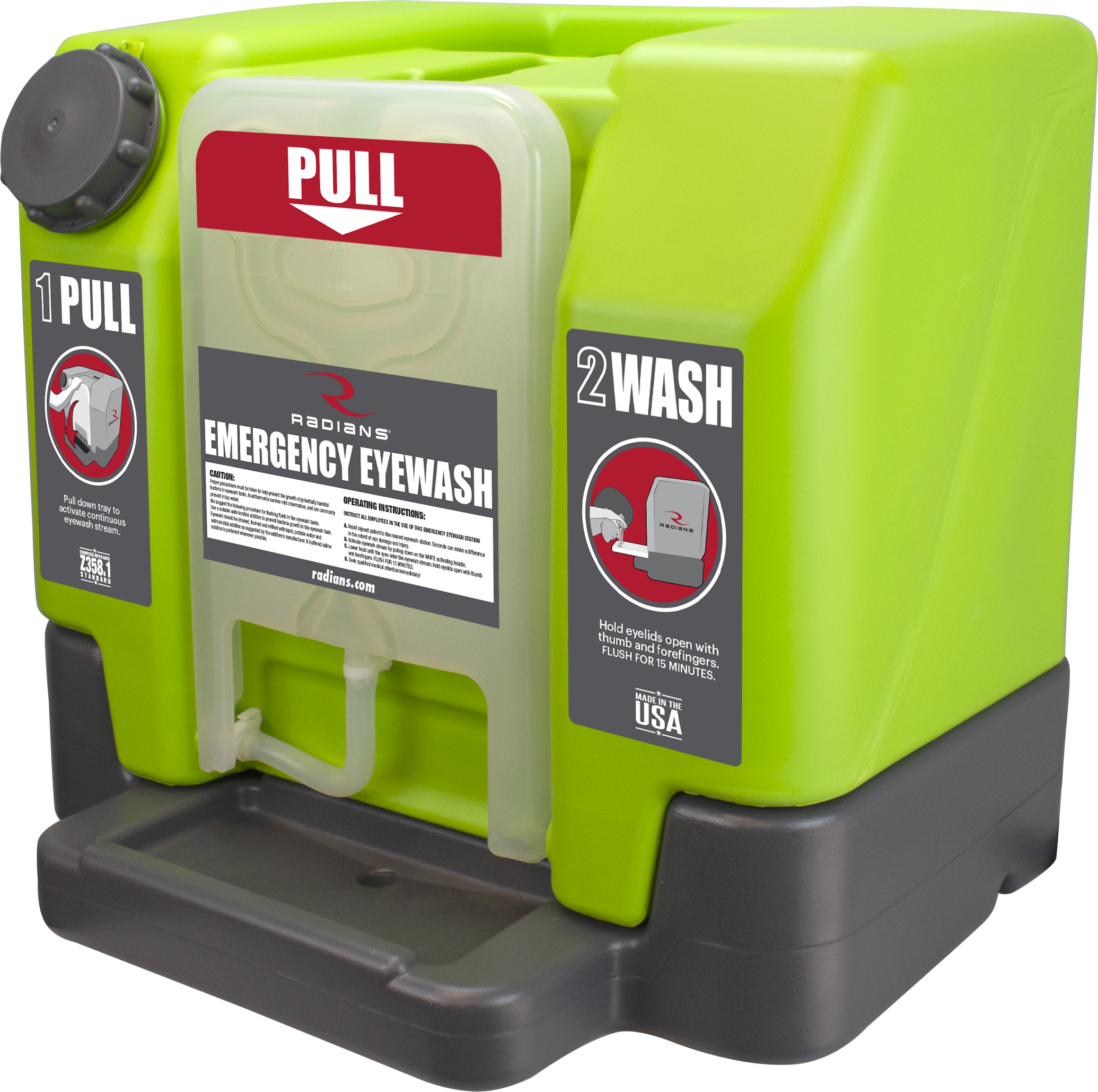 Ensemble de Station de lavage oculaire 15 minutes - 12 Gallons