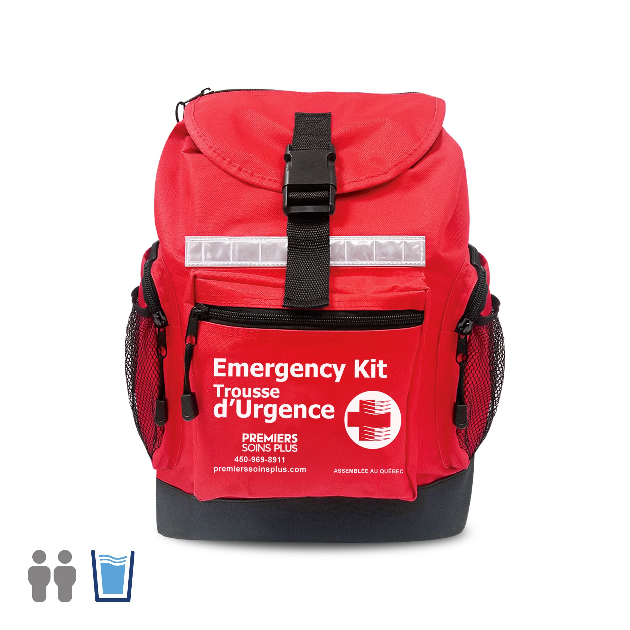 Trousse premier secours BTP20 pour 10 à 20 personnes, support mural