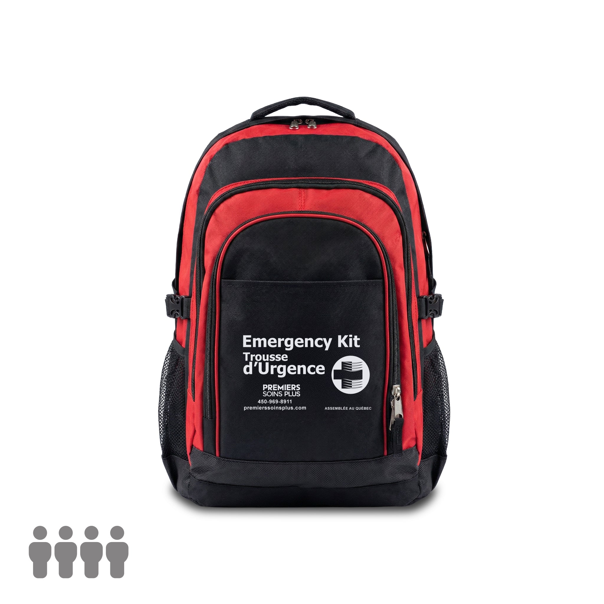 Trousse d'urgence pour 4 personnes, 72 heures