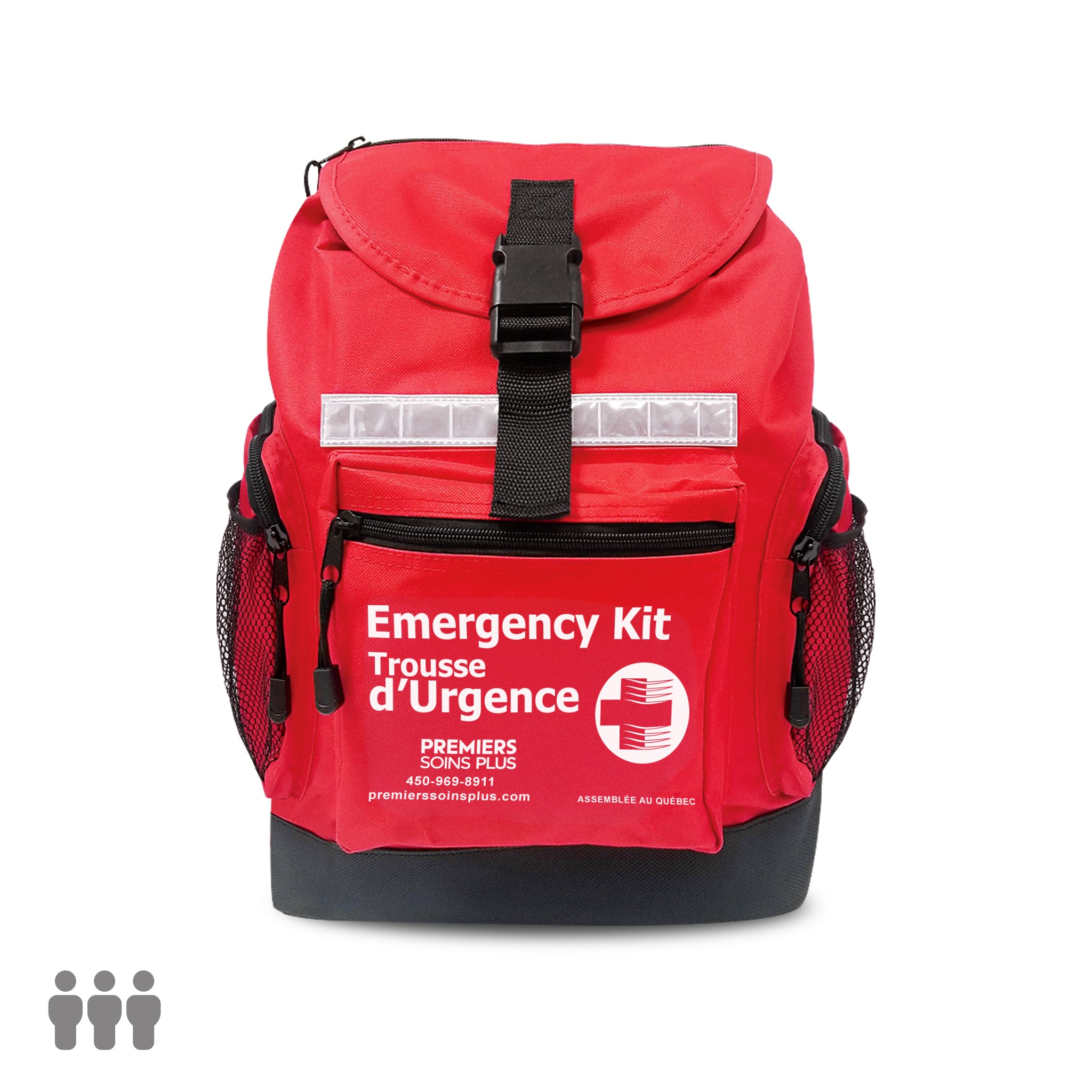 Trousse d'urgence pour 3 personnes, 72 heures