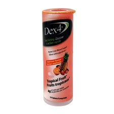 Dex4 Comprimés de glucose, saveur fruits tropicaux, 4g (10)