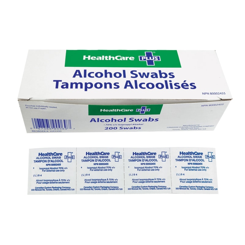 Tampon de préparation à l'alcool (200)