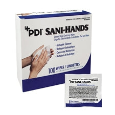 Lingettes désinfectantes instantanées pour les mains PDI Sani-Hands - Boîte de 100