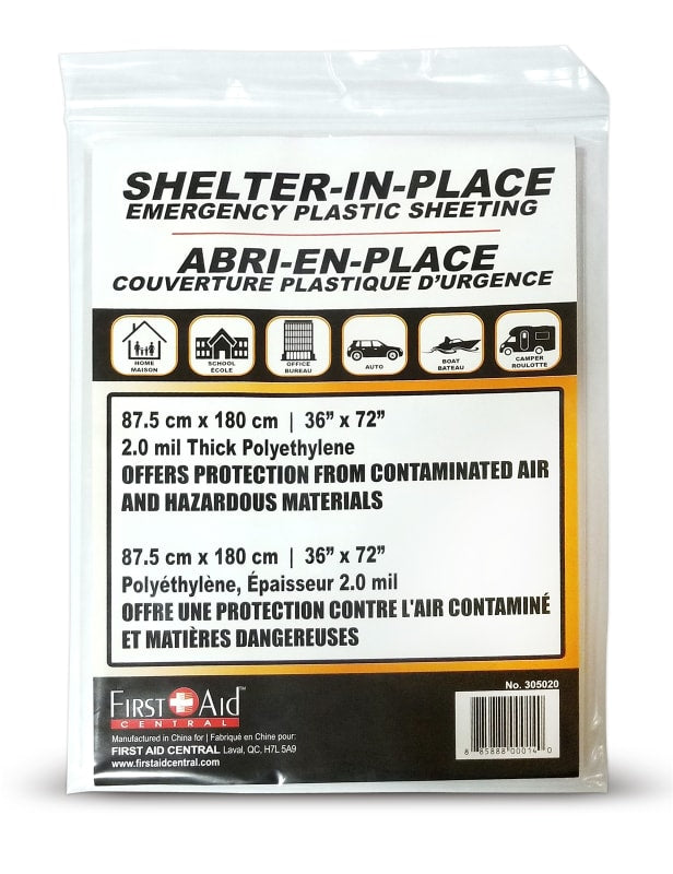 Bâches en plastique d'urgence