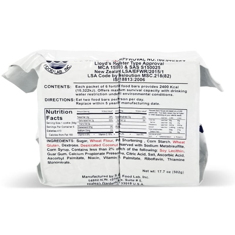 S.O.S Food Lab - Rations alimentaires d'urgence - 2400 Kcal