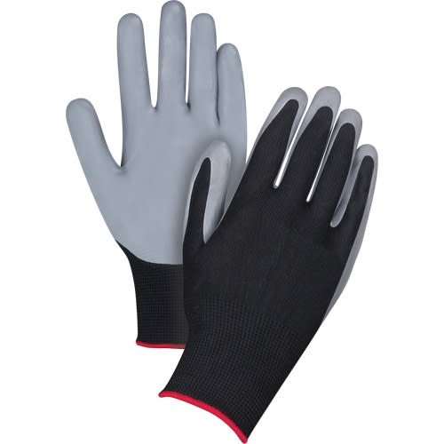 Gants enduits de nitrile noirs (1 paire)