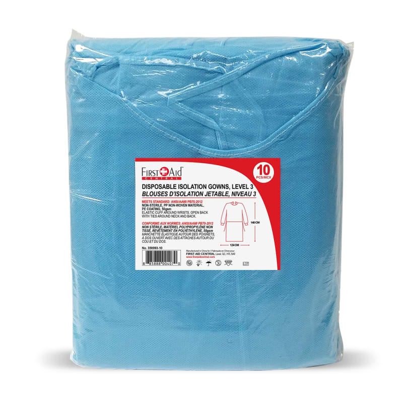 Blouses d'isolation jetables niveau 3 (paquet de 10)