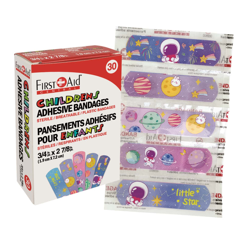 Pansements adhésifs en plastique pour enfants (30/boîte)