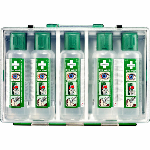 Coffret de lavage oculaire Cederroth - comprenant 5 bouteilles