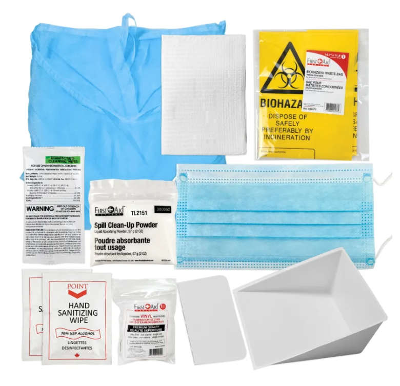 Trousse de nettoyage des déversements à risque biologique - DELUXE