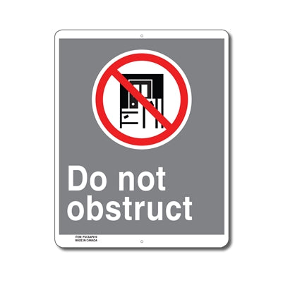 DO NOT OBSTRUCT - SIGN