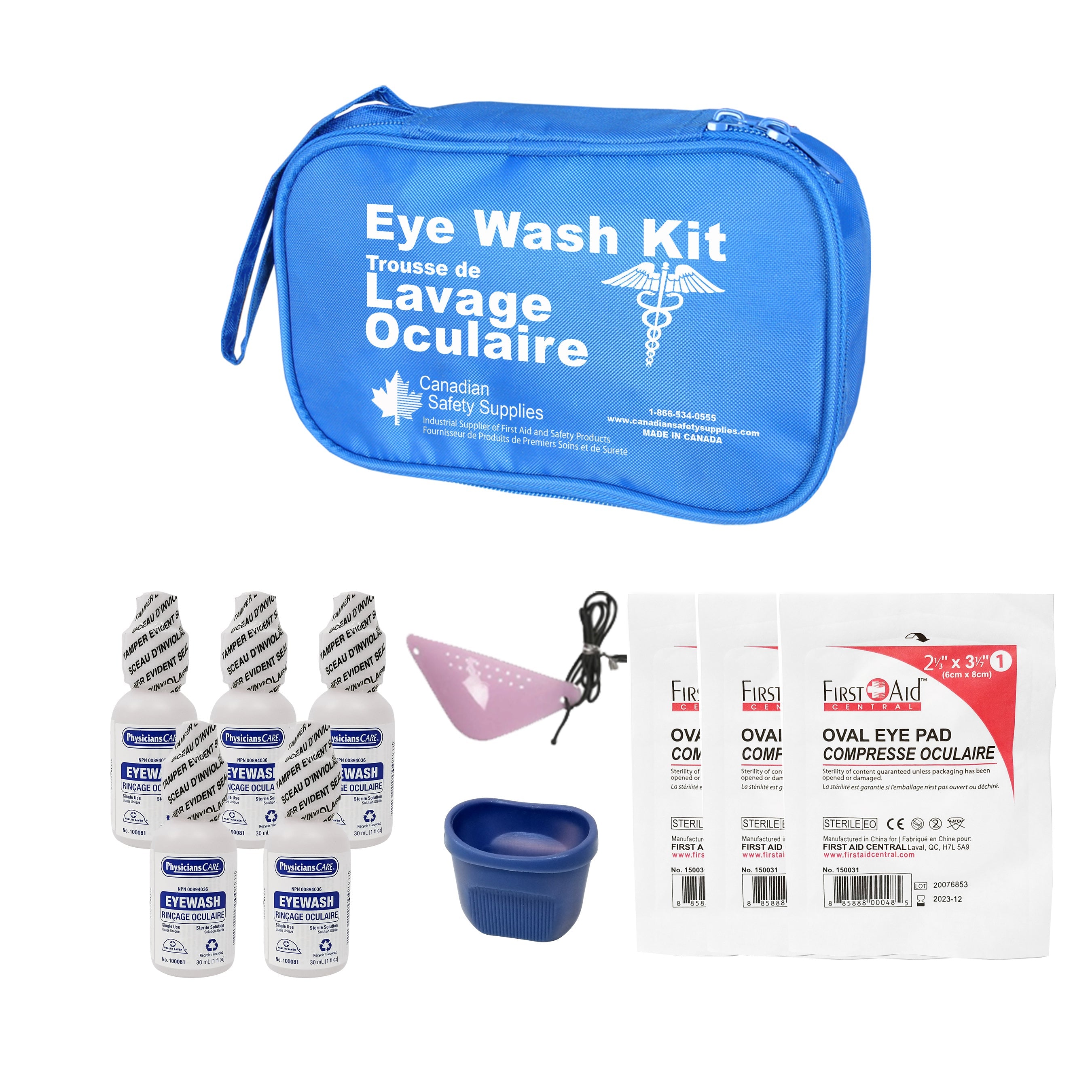 Trousse de traitement des plaies oculaires - Sac en nylon