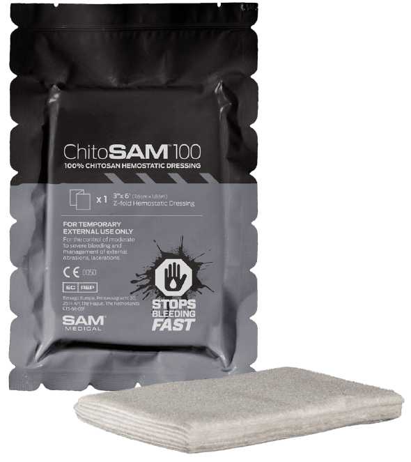 ChitoSAM 100 de SAM Medical - 3 po X 6 pi Z-Fold
