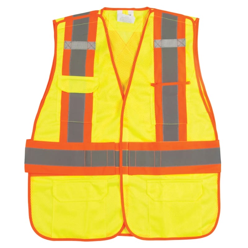 Veste d'arpenteur, Jaune lime, Grand, Norme CSA Z96