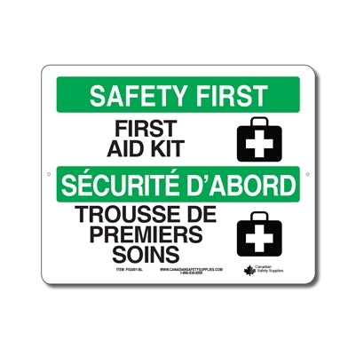 Sécurité d'abord - Trousse de Premiers Soins First aid kit - Enseigne