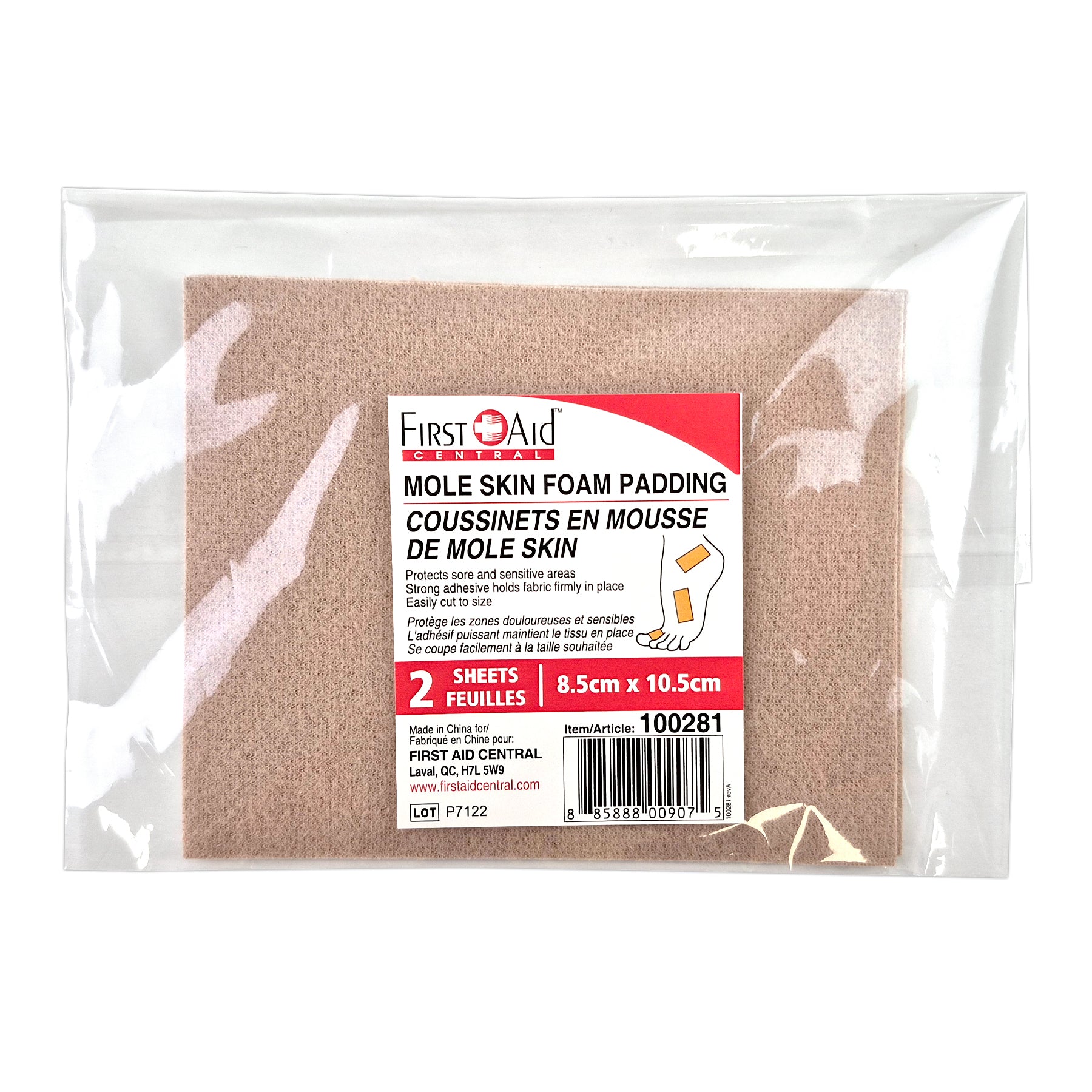 Rembourrage Moleskine, 2 feuilles par sachet