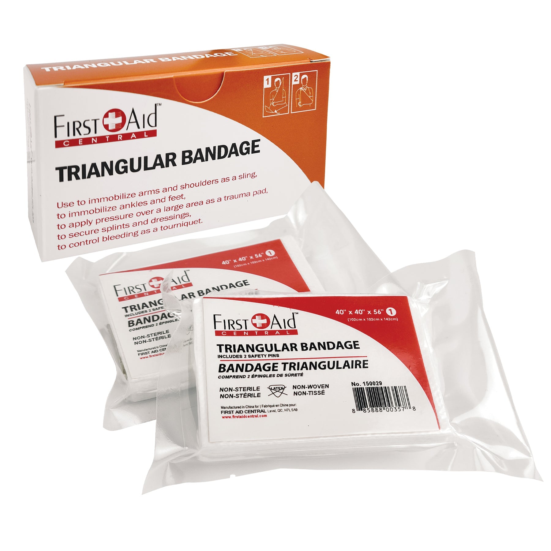 Triangular Bandage 40" x 40" - Compressed
