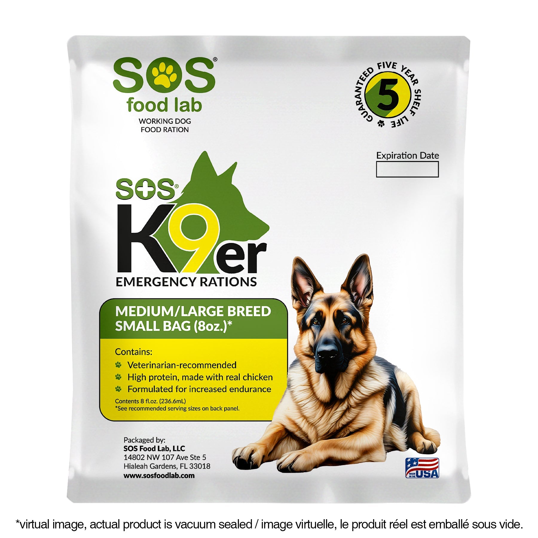 Ration Alimentaire de Secours pour Animaux – Formule Haute Énergie