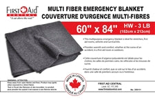 Couverture d'urgence épaisse multi-fibres (60" x 84") - 15% de réduction lors de l'ajout au panier