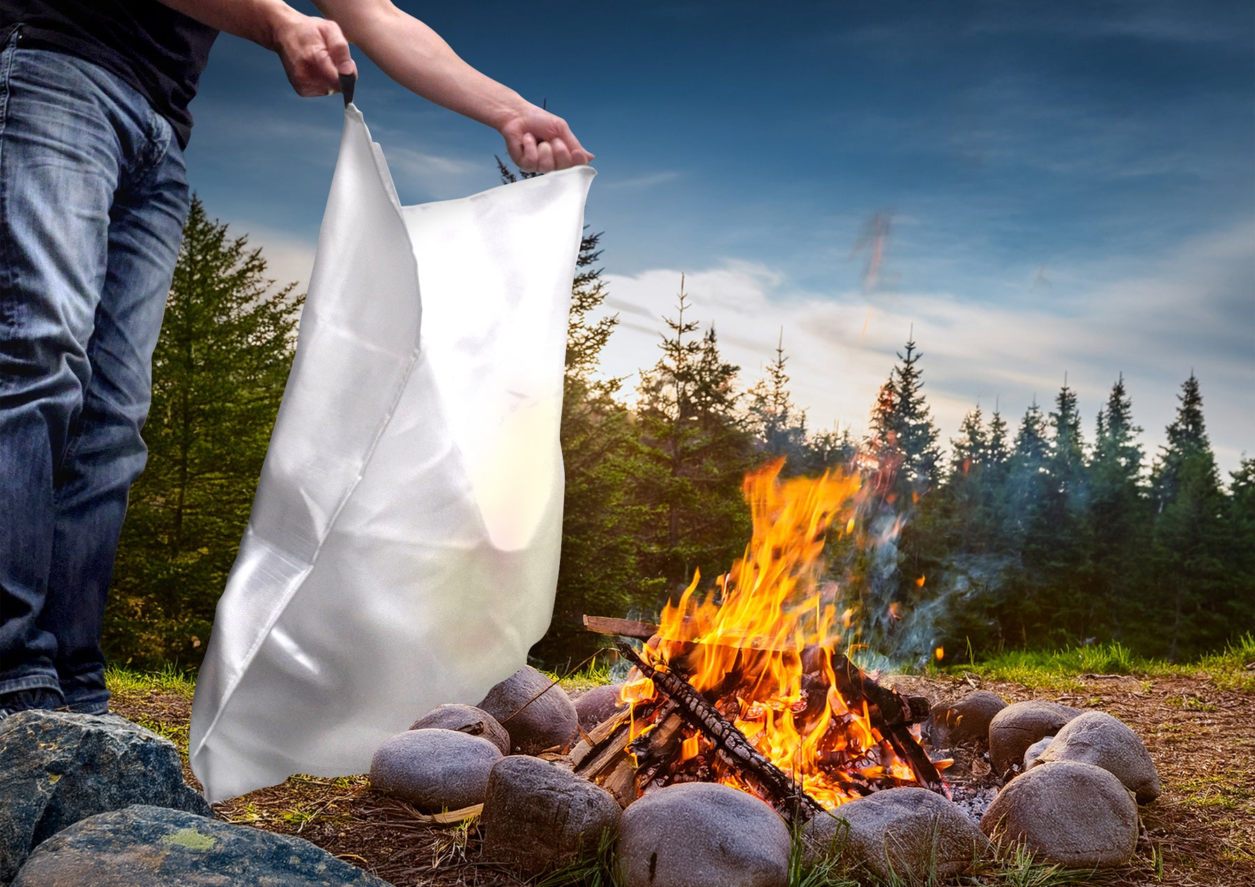 Couverture anti-feu - 1,0 m x 1,0 m