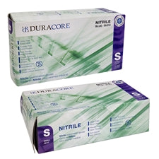 DURACORE, Gants d'examen médical en nitrile bleu, 3 mil, petit (boîte de 100)