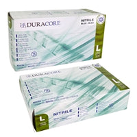 DURACORE, Gants d'examen médical en nitrile bleu, 3 mil, petit (boîte de 100)