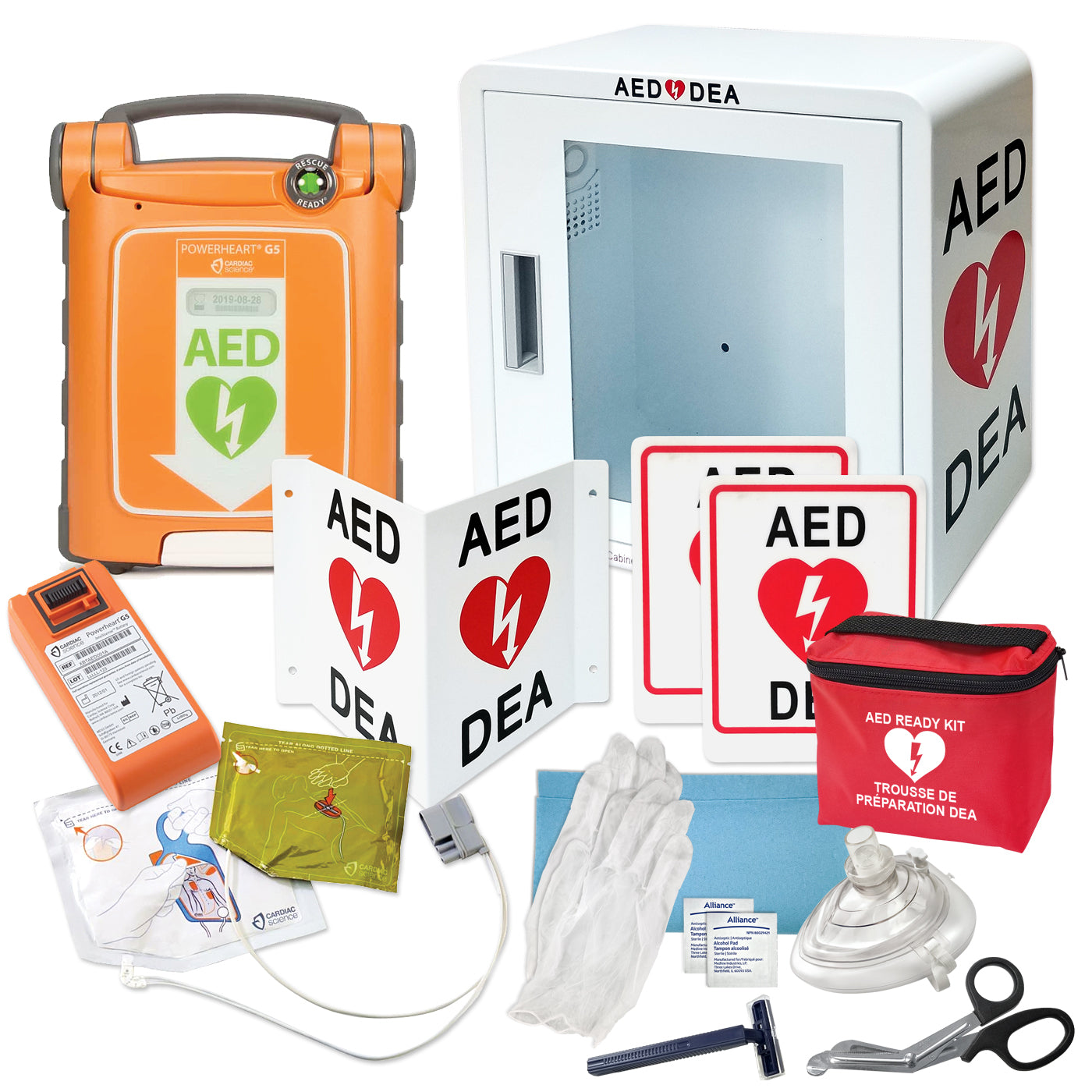 Ensemble complet DEA Powerheart G5 **Rabais en ajoutant au panier**